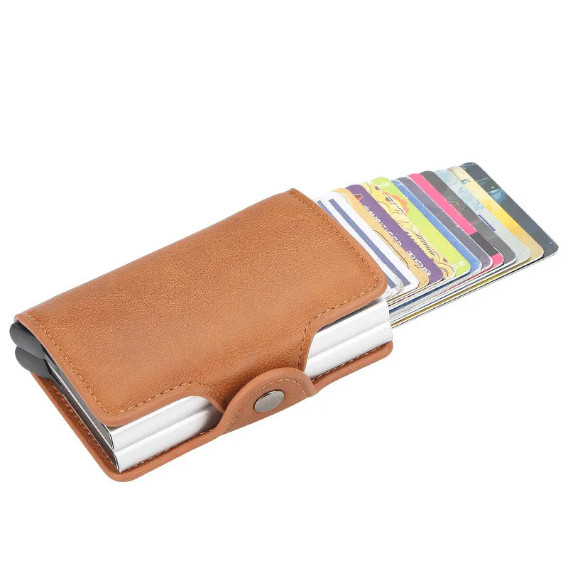 Card Holder Double Light Brown